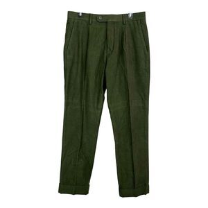 Banana Republic Tailored Slim Fit Pleated Pants Green Size 31S NWT